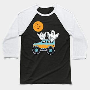 Halloween Boo Cute Ghost Monster Truck Baseball T-Shirt